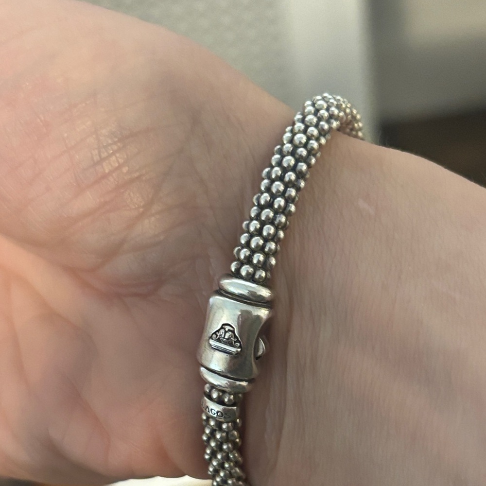LAGOS Caviar Diamond X Bracelet *authentic* - Picture 14 of 16
